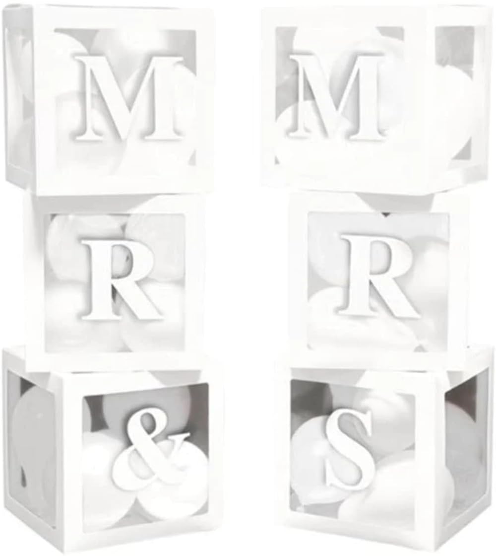 Elegant Mr & Mrs Balloon Boxes – Perfect for Wedding Celebrations