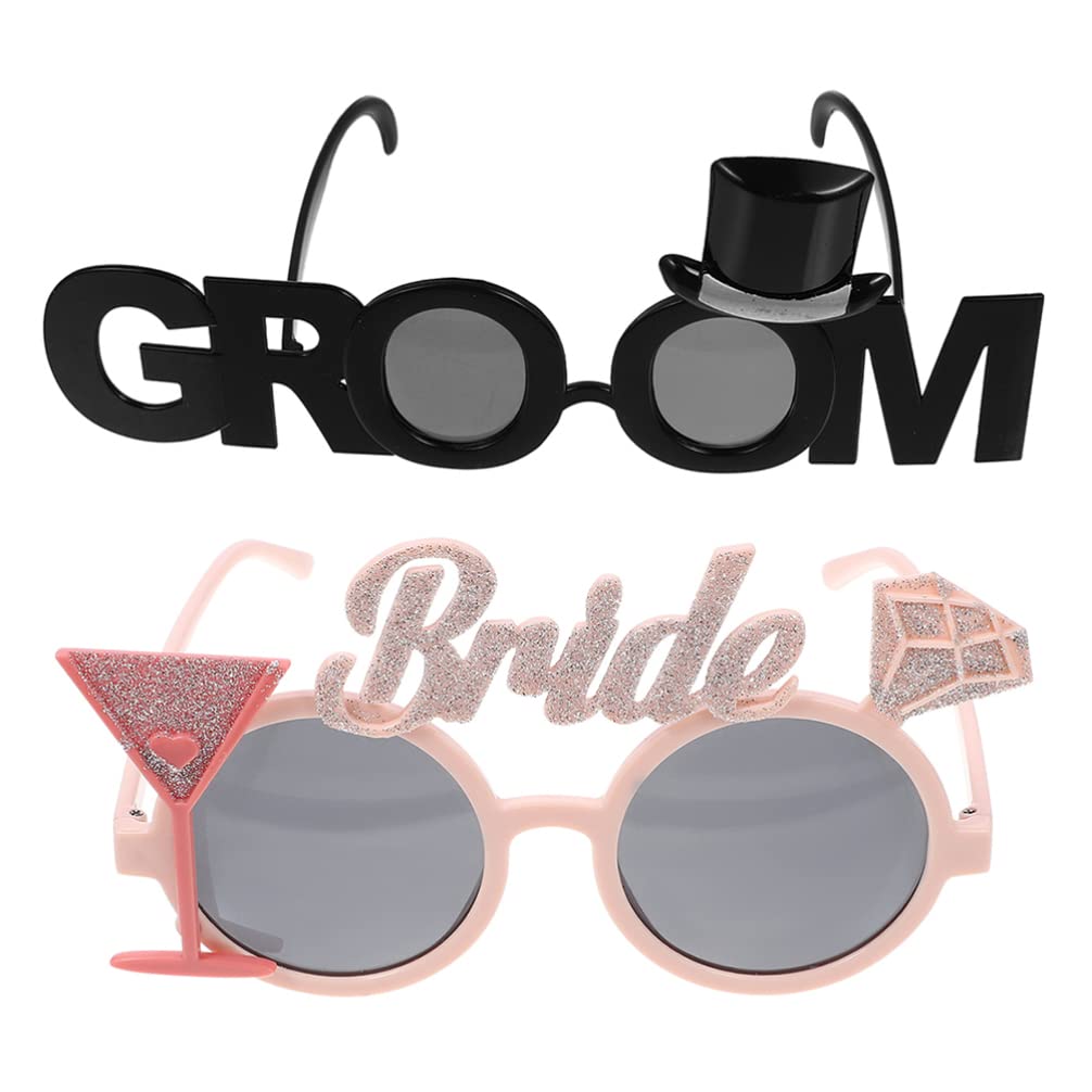 Glitter Wedding Glasses Set – Perfect for Bridal Showers & Bachelorette Fun