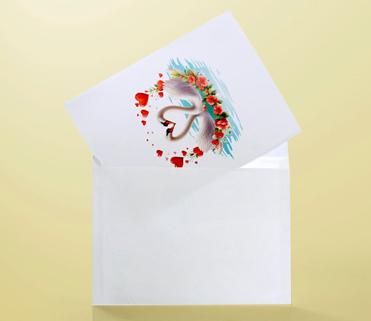 Romantic Swan Couple Pop-Up Card – Perfect for Weddings & Anniversaries