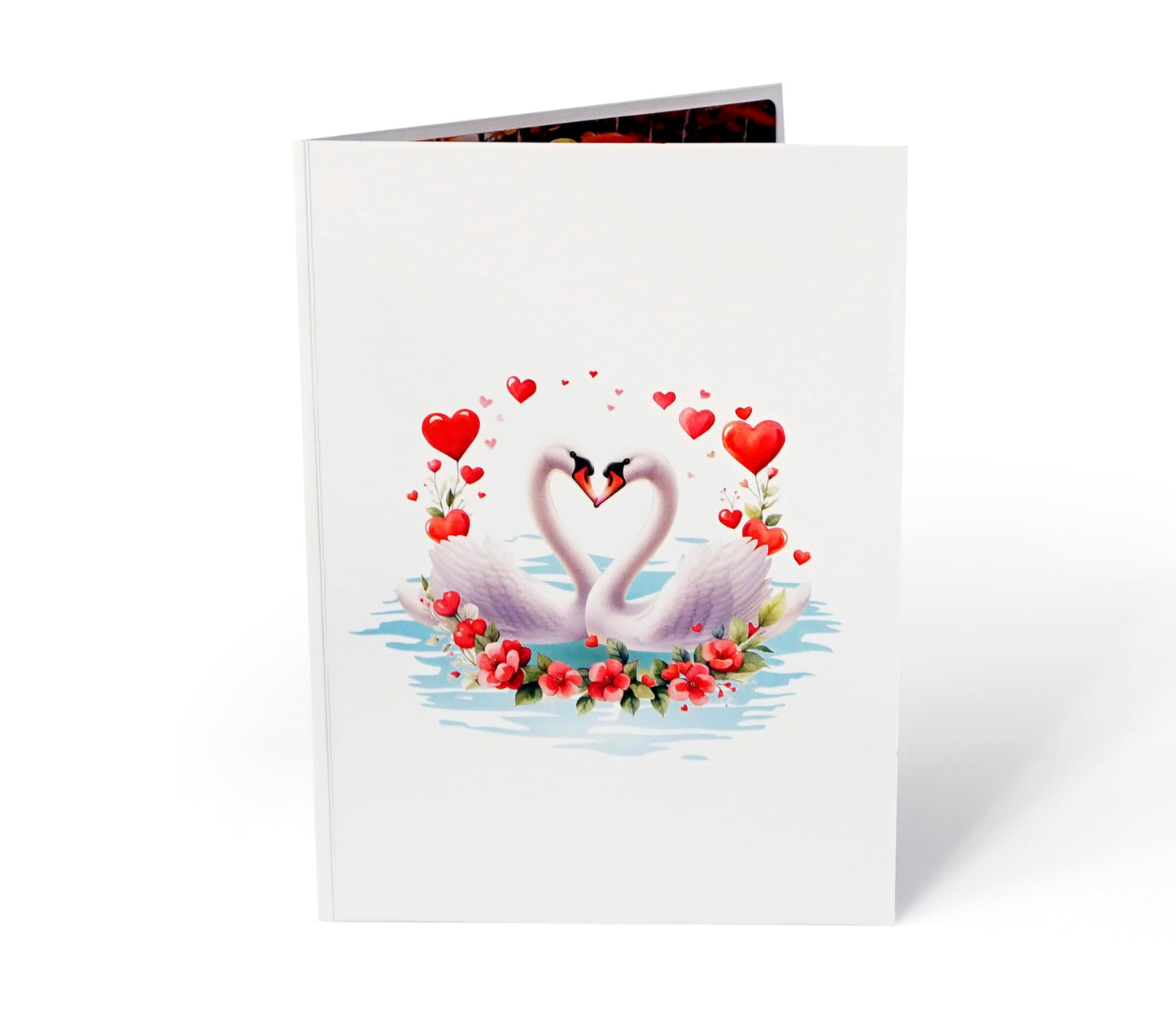 Romantic Swan Couple Pop-Up Card – Perfect for Weddings & Anniversaries