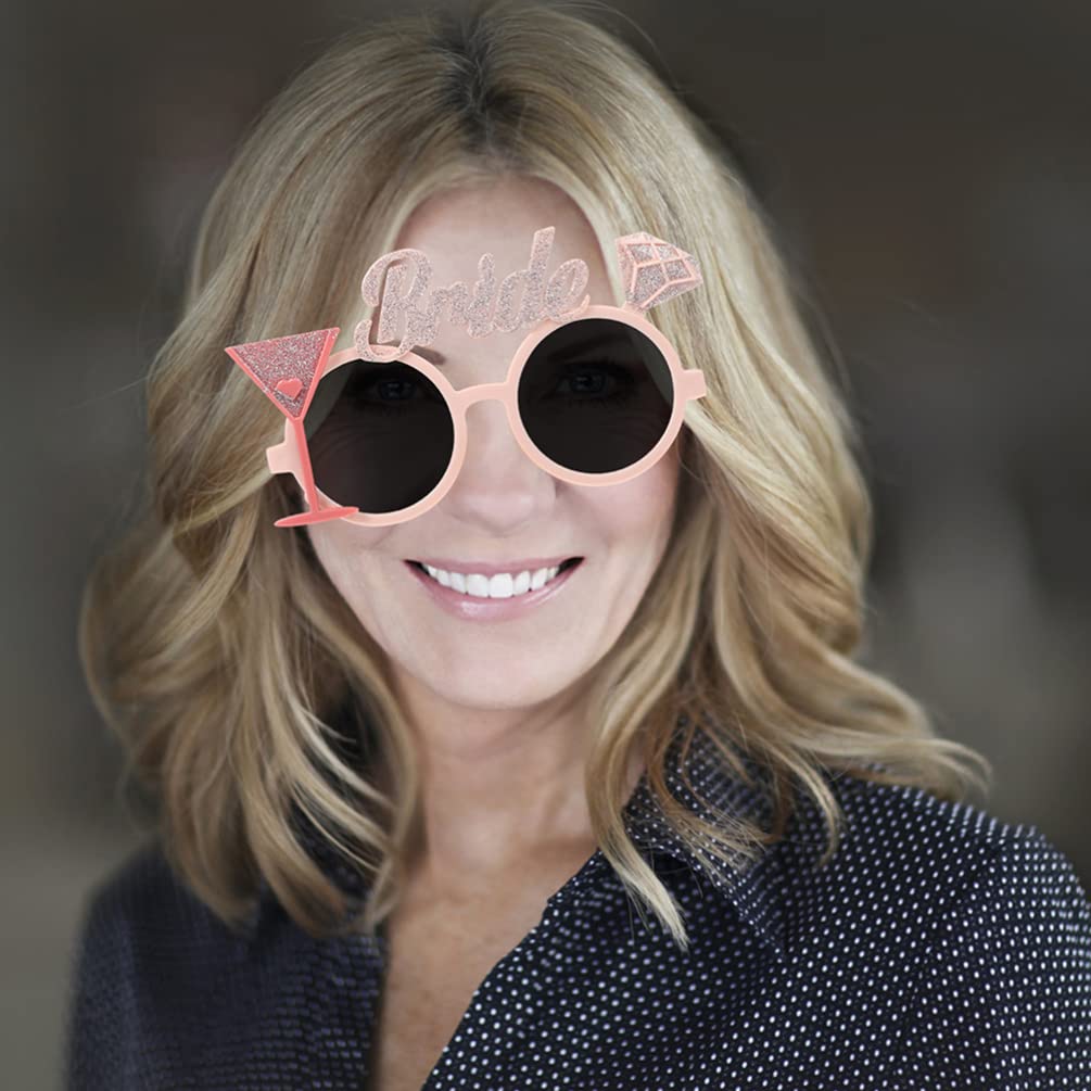 Glitter Wedding Glasses Set – Perfect for Bridal Showers & Bachelorette Fun