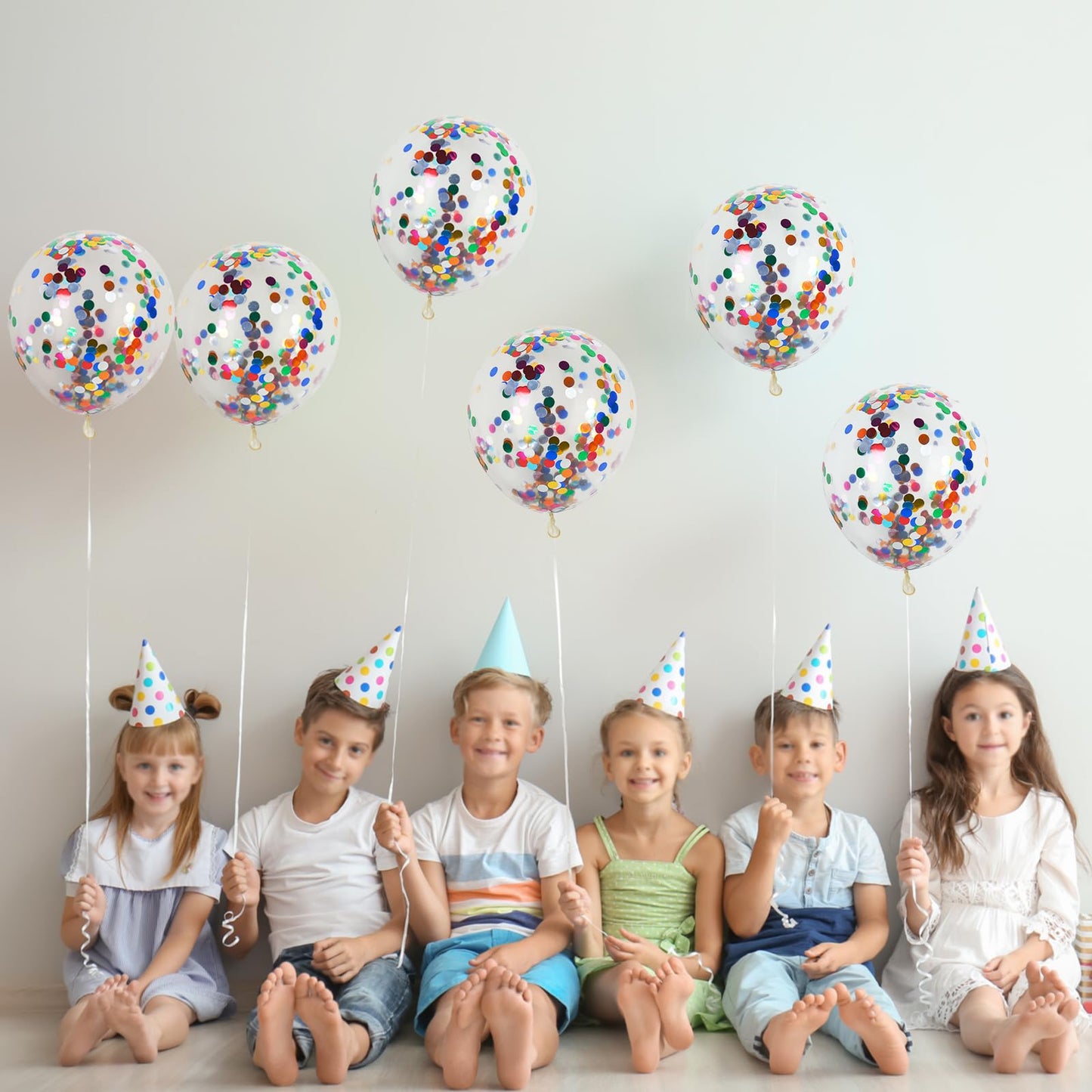 Colorful Confetti Party Balloons – 50 Pack (12")