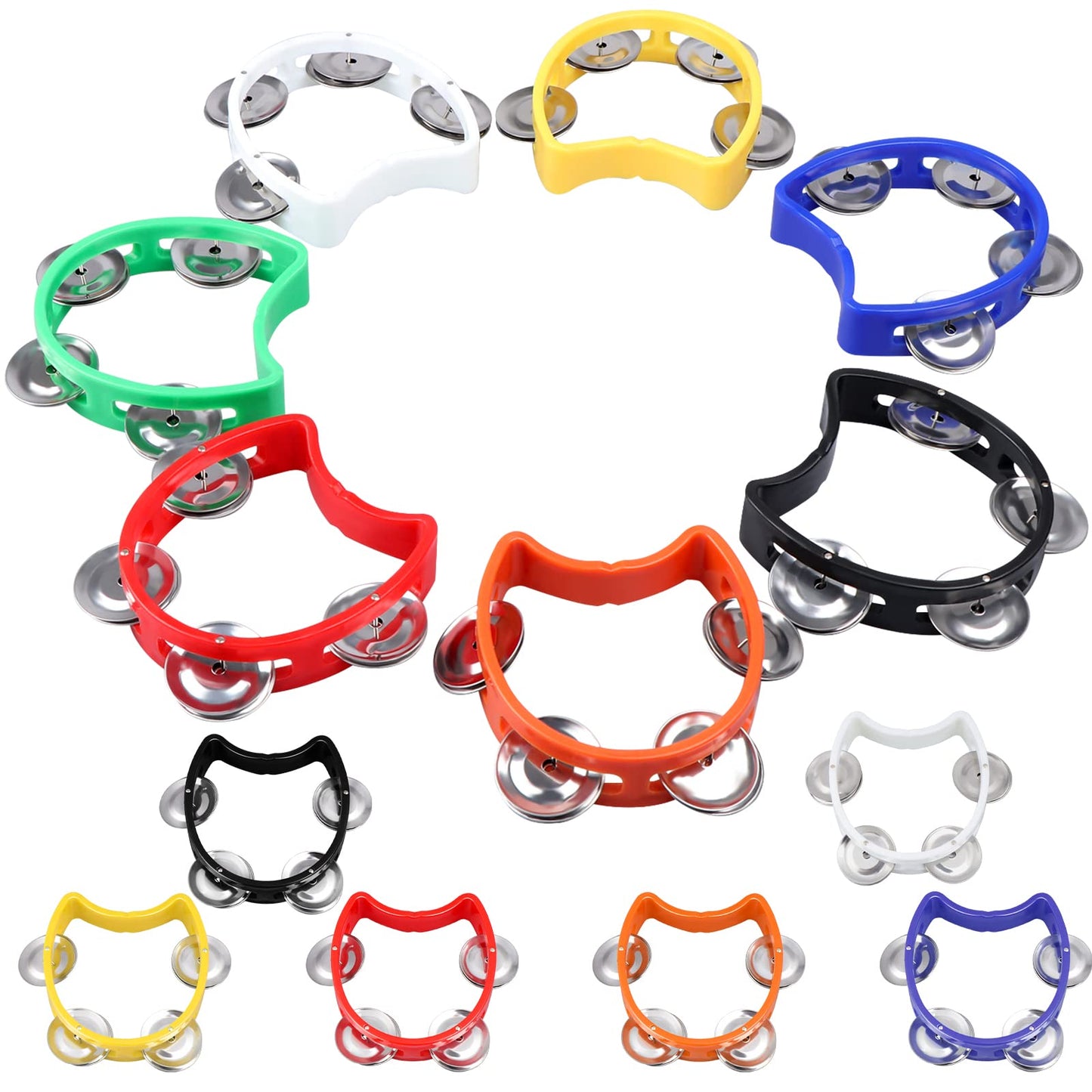 Percussion Fun: Half Moon Tambourines with Bells (30 PCS)