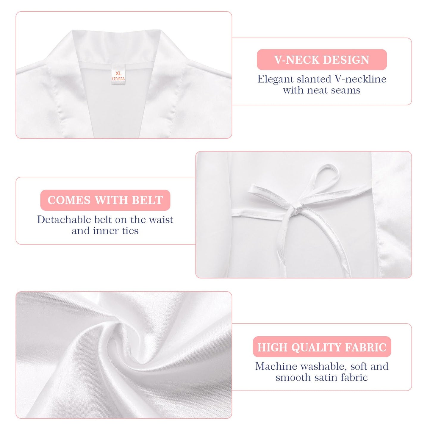 Elegant Bride Satin Robe – Perfect for Your Wedding Morning