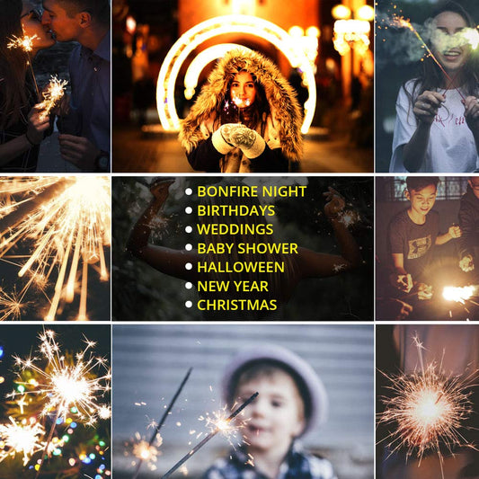 Elegant 40cm Sparklers – Perfect for Weddings & Bridal Showers (50 Pack)