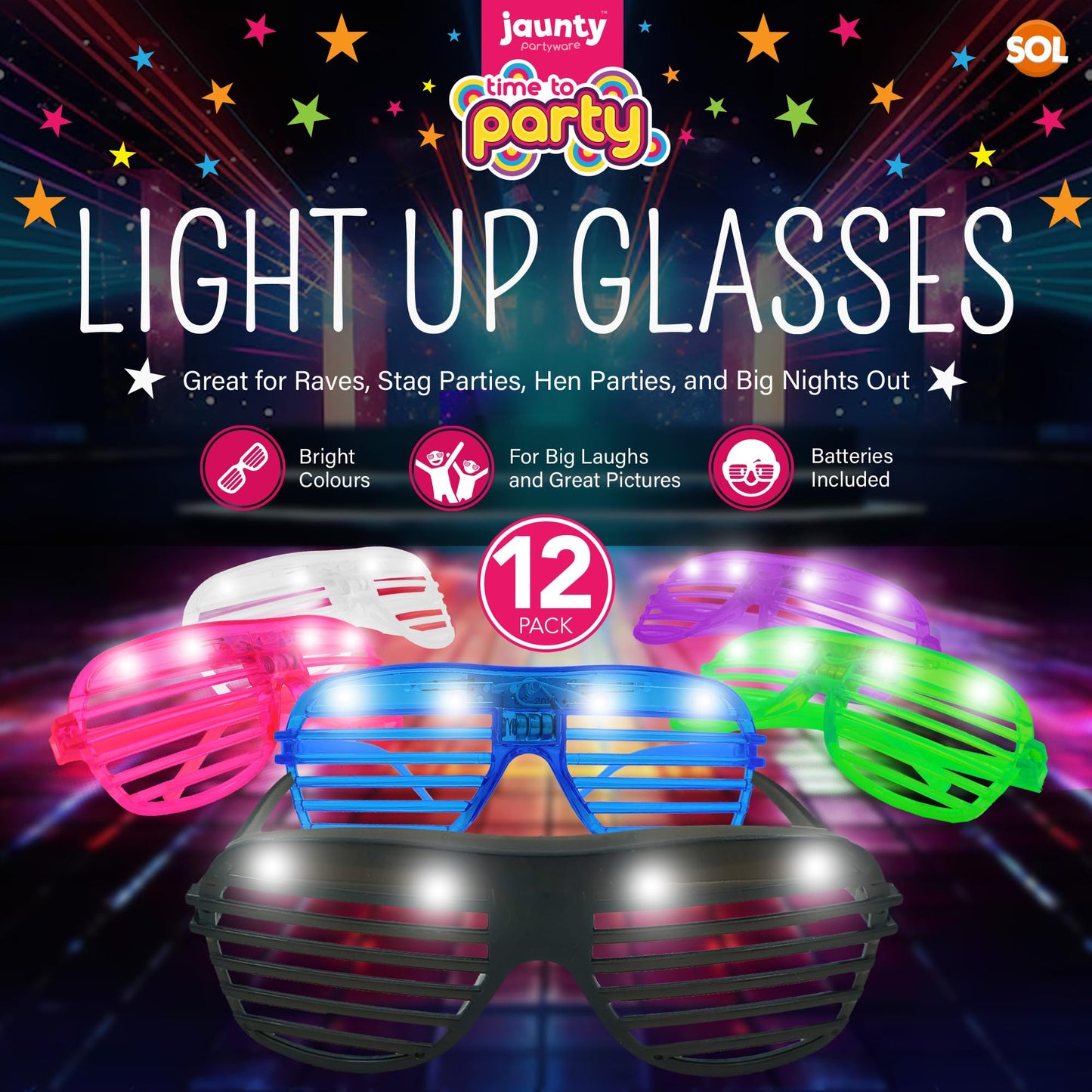 Multicolour Flashing Glasses – Light Up Your Celebration!