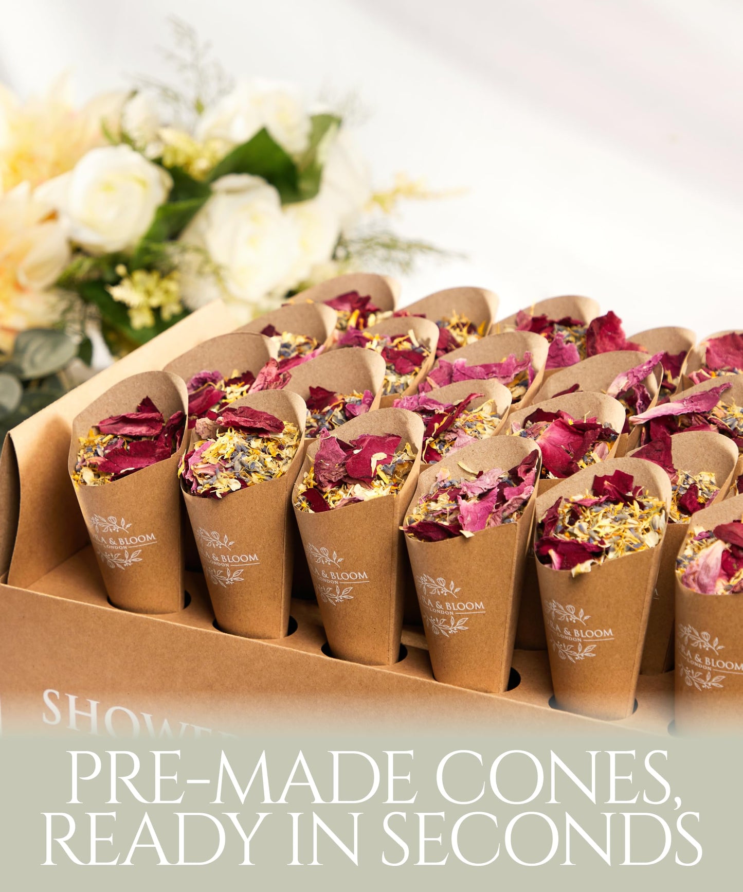 Luxury Dried Petal Confetti Cones – Perfect for Your Dream Wedding