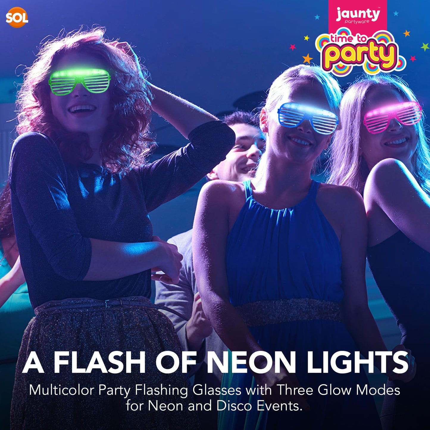 Multicolour Flashing Glasses – Light Up Your Celebration!
