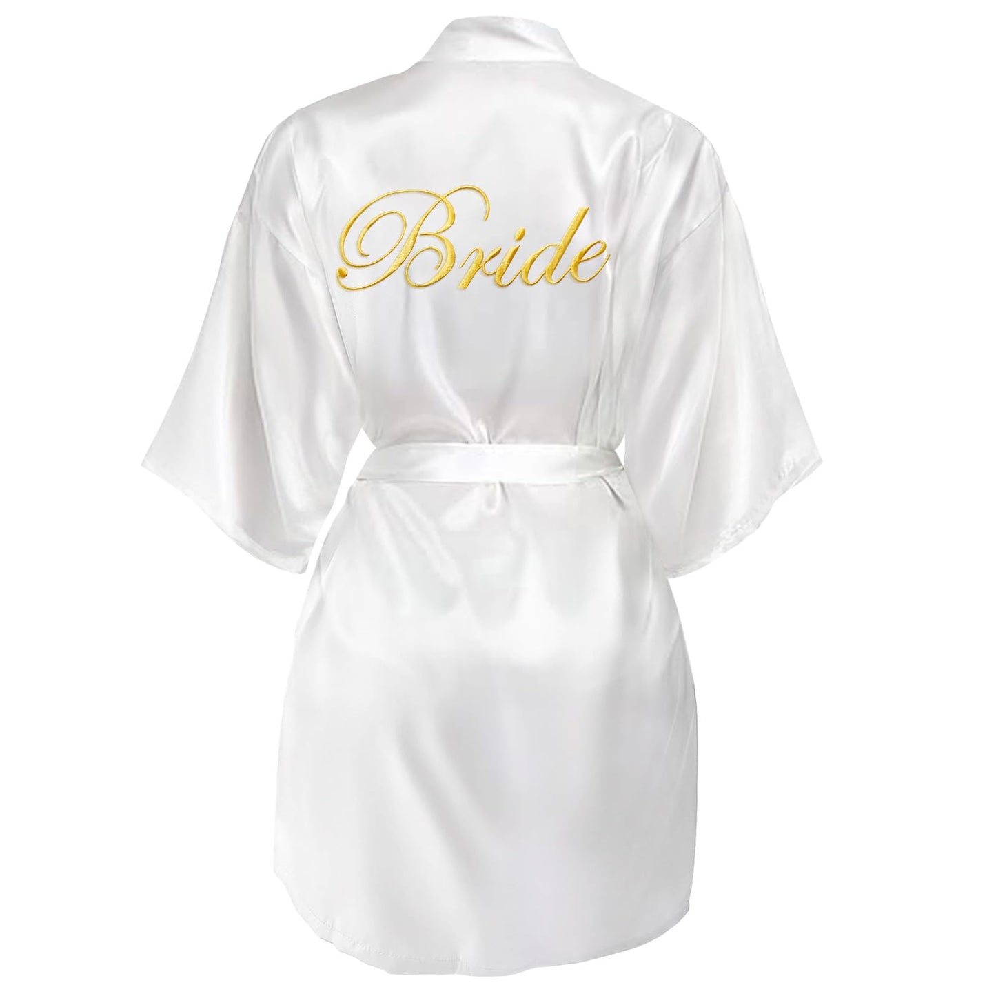 Elegant Bride Satin Robe – Perfect for Your Wedding Morning