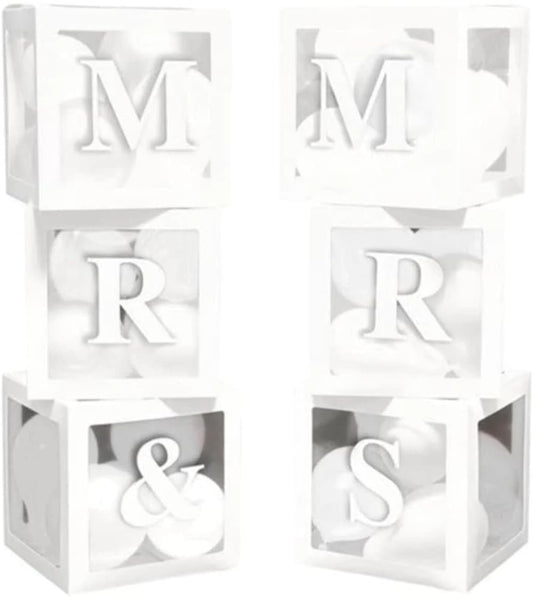 Elegant Mr & Mrs Balloon Boxes – Perfect for Wedding Celebrations