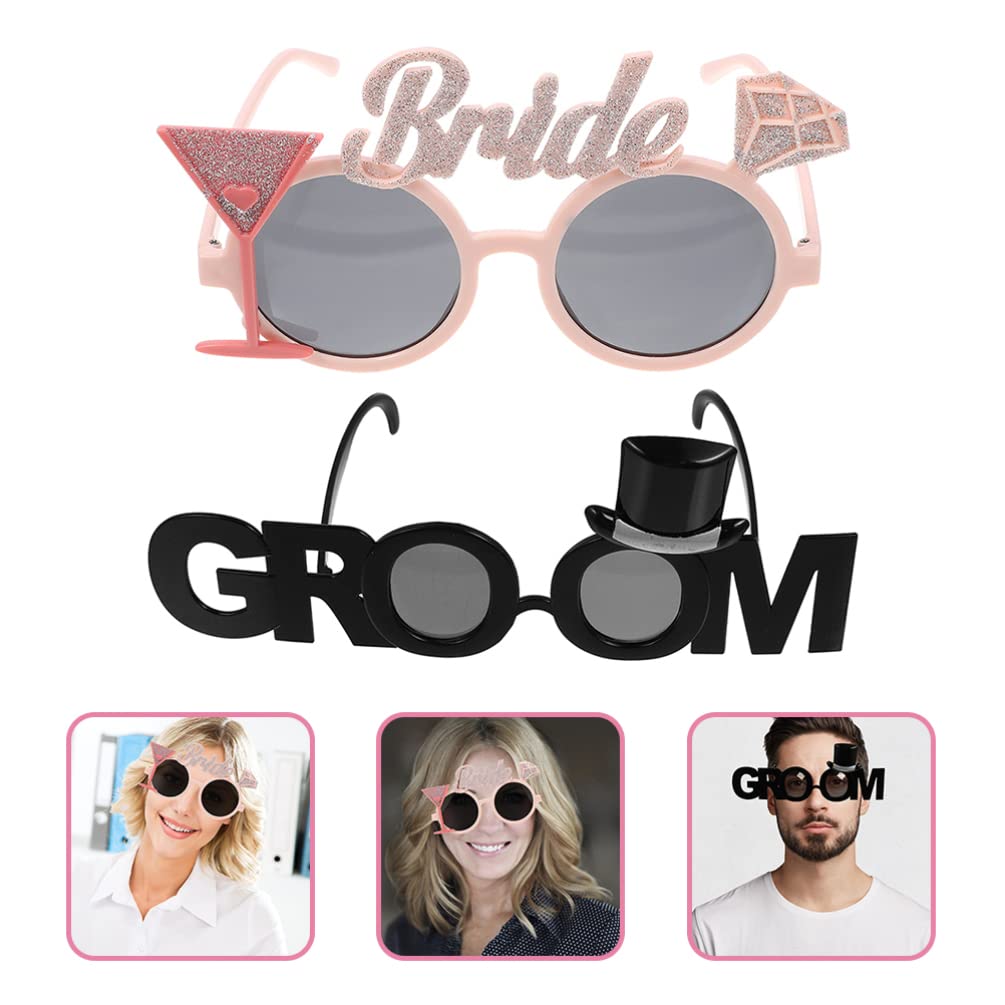 Glitter Wedding Glasses Set – Perfect for Bridal Showers & Bachelorette Fun
