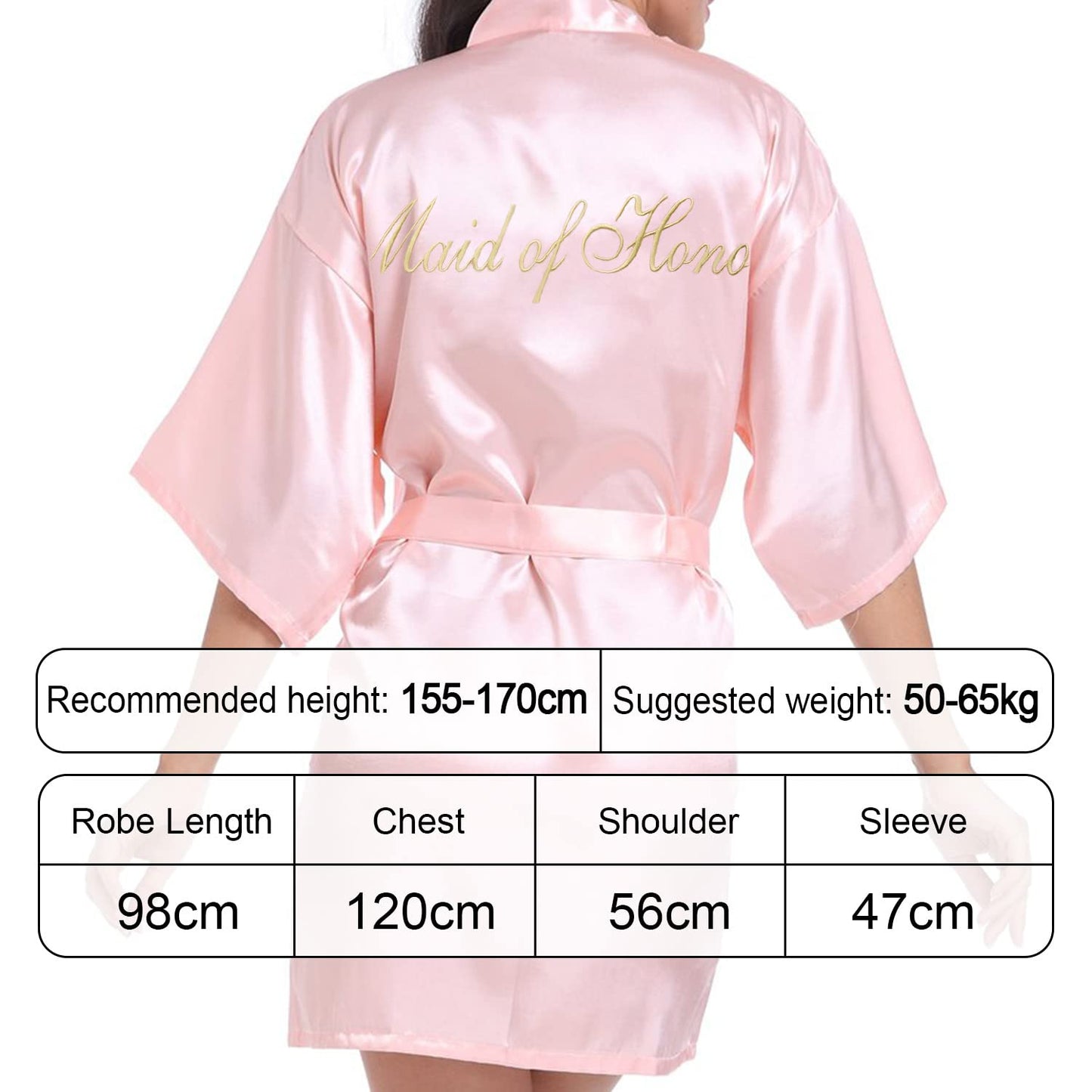 Elegant Bride Satin Robe – Perfect for Your Wedding Morning
