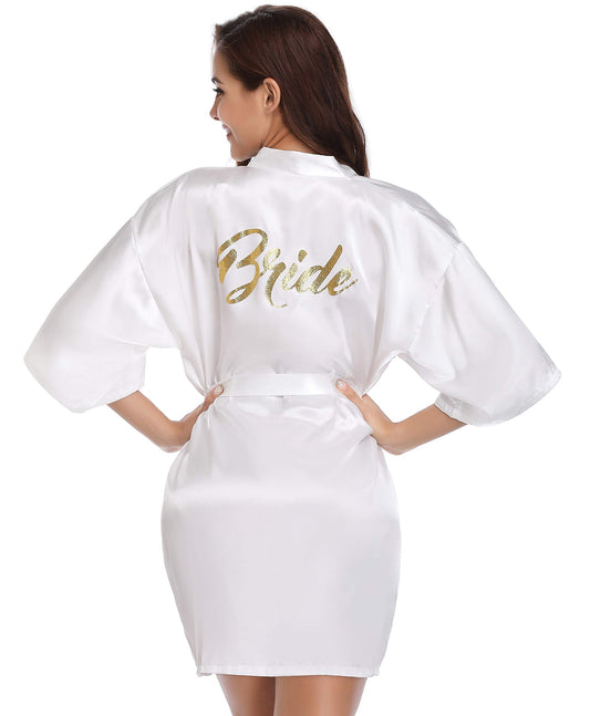 Luxury White Bridal Party Kimono – Perfect for Your Wedding Morning
