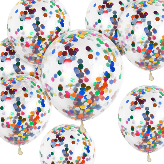 Colorful Confetti Party Balloons – 50 Pack (12")