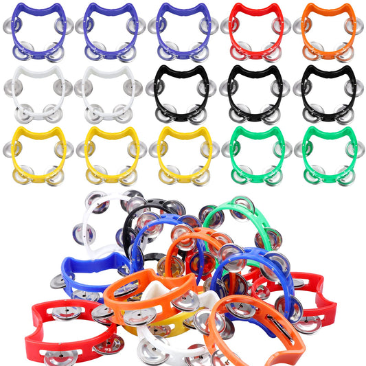 Percussion Fun: Half Moon Tambourines with Bells (30 PCS)