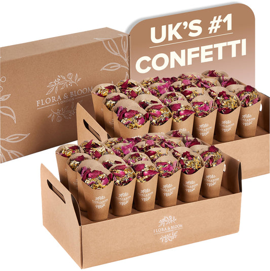 Luxury Dried Petal Confetti Cones – Perfect for Your Dream Wedding