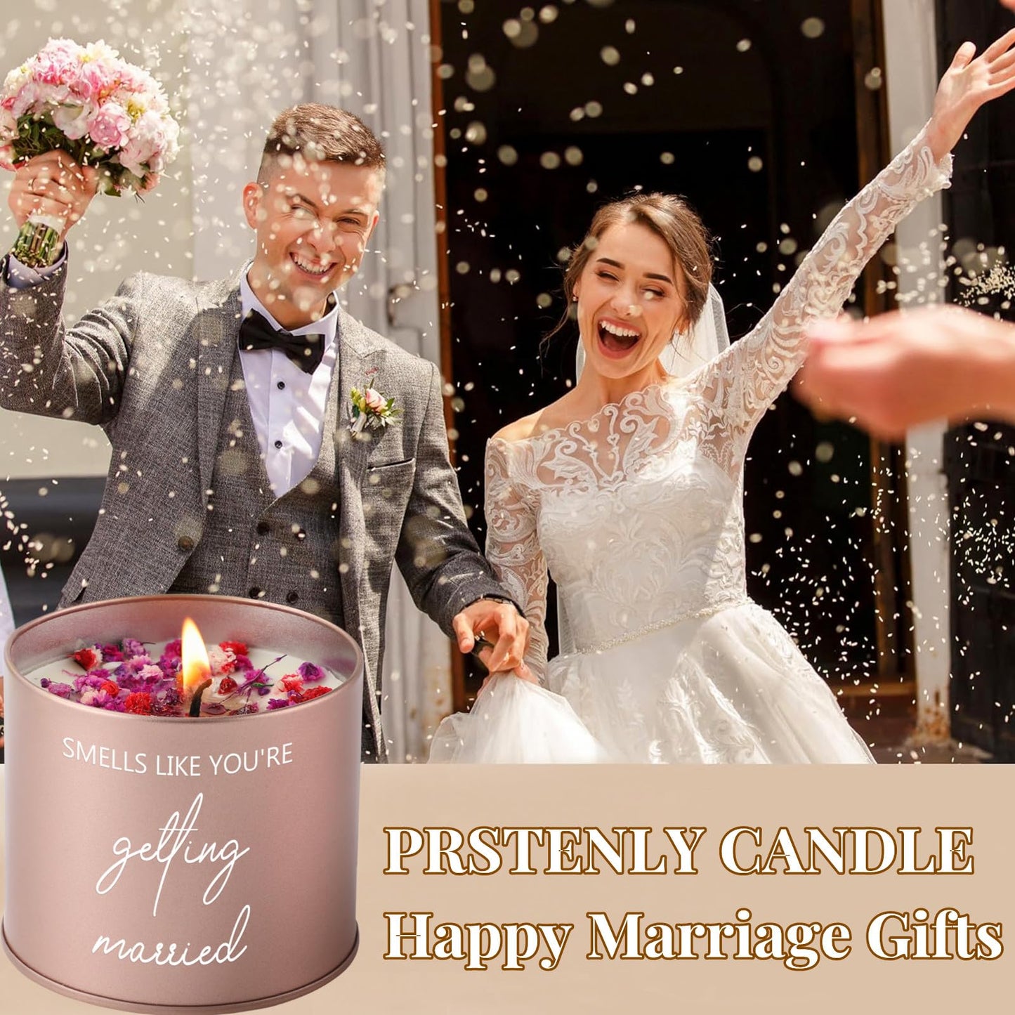 Bride & Groom Scented Candle – Engagement & Wedding Gift
